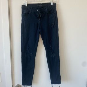 Size 28 J Brand Black Ripped Skinny Jeans